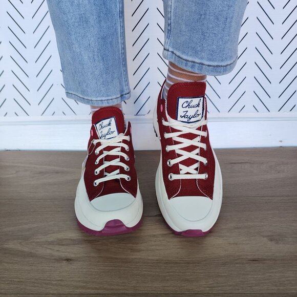 ❤️Converse Run Star Hike Platform Park Red 11.5 Womens Shoes Sneaker Red A14272C - Picture 6 of 11